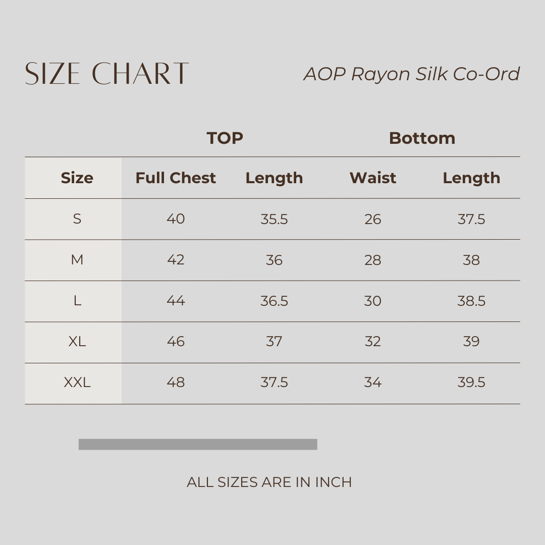 Women's AOP Rayon Silk Co-Ord Yellow