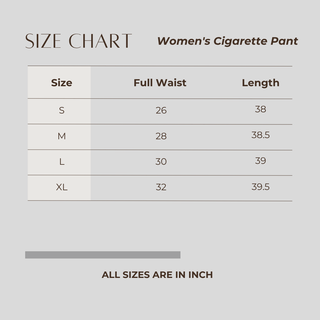 Women's Cigarette Pant Coffee