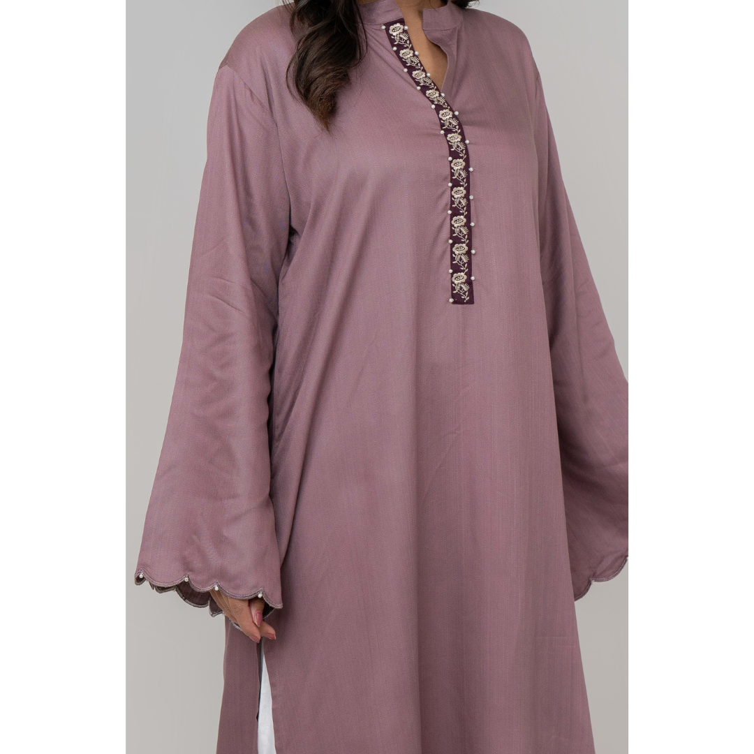 Women's EMB Kurti Coffee