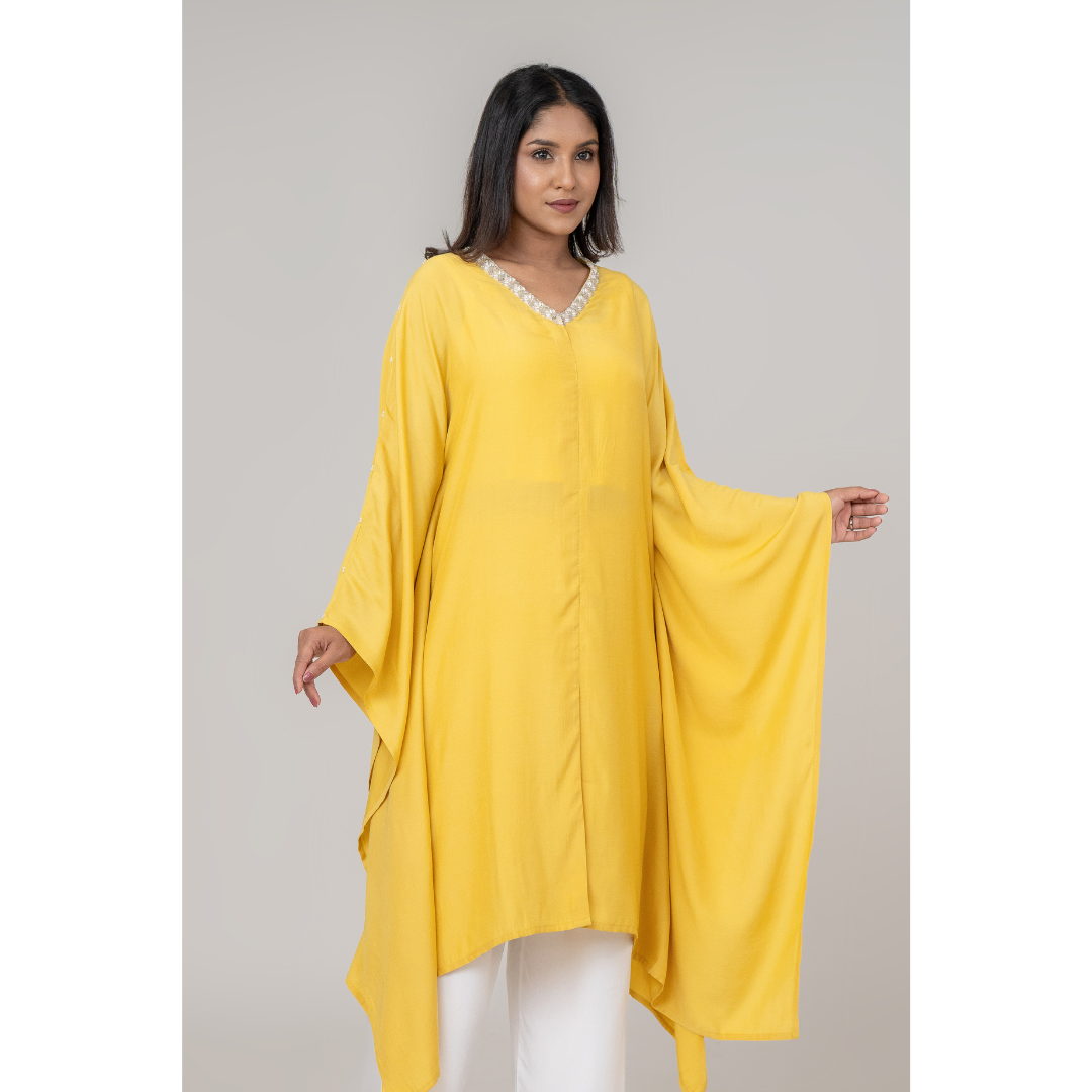 Women's Karchupi Kaftan Yellow