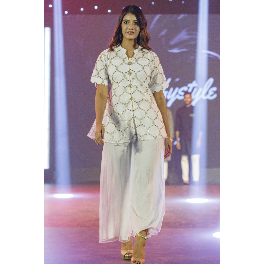Women's Sharara (White)
