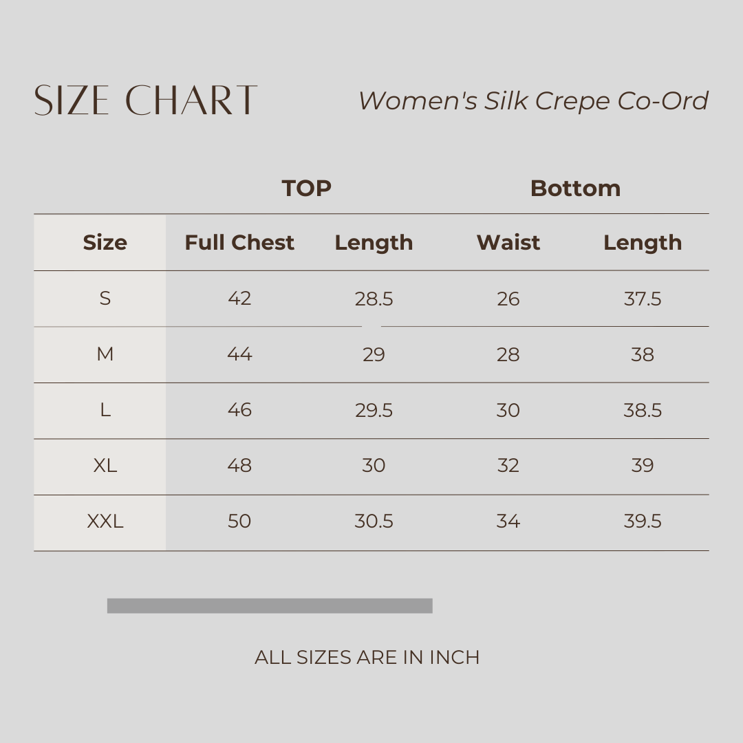 Women's Silk Crepe Co-Ord Purple