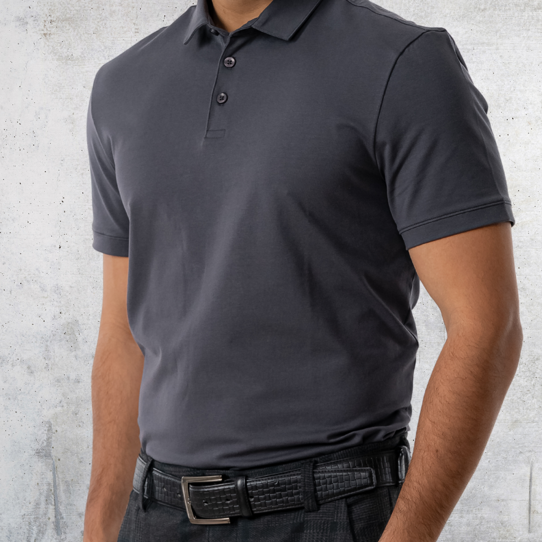Executive Men's Polo Charcoal Art