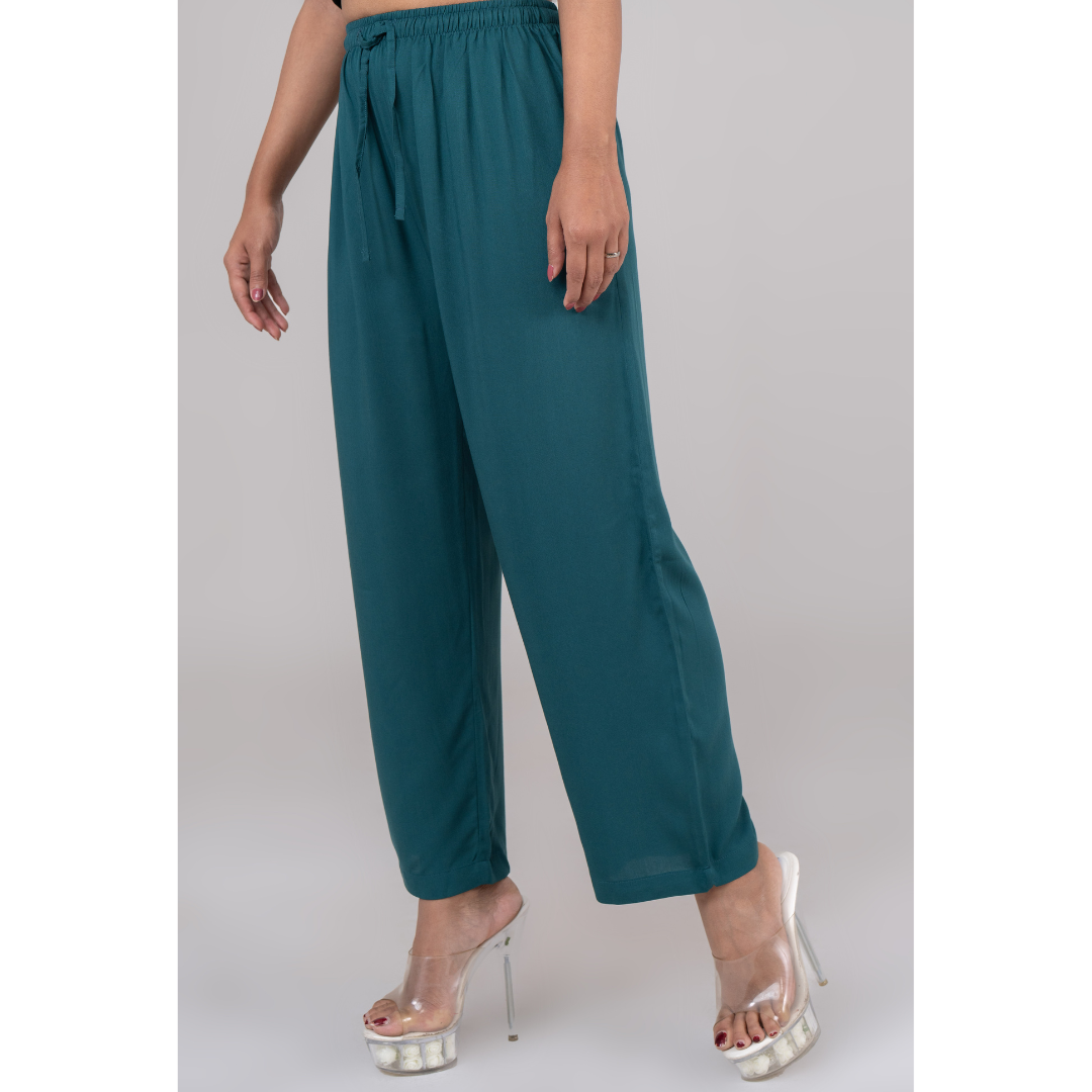Women's Solid Pant Forest