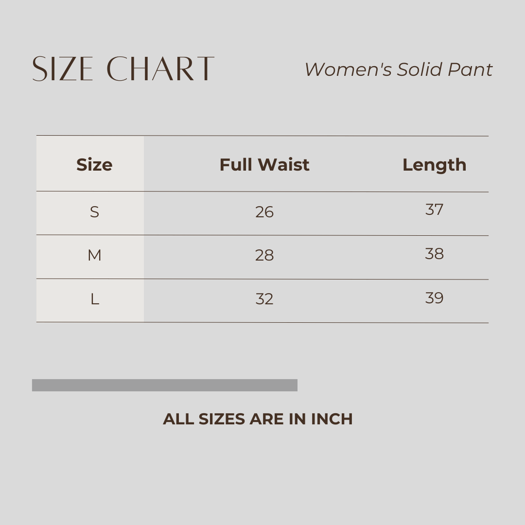 Women's Solid Pant Ash