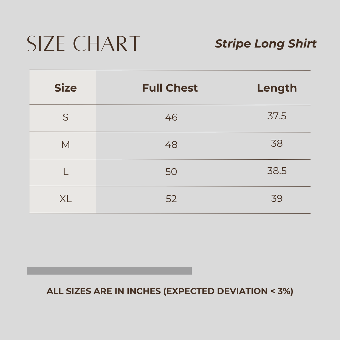 Women's Stripe Long Shirt Blue