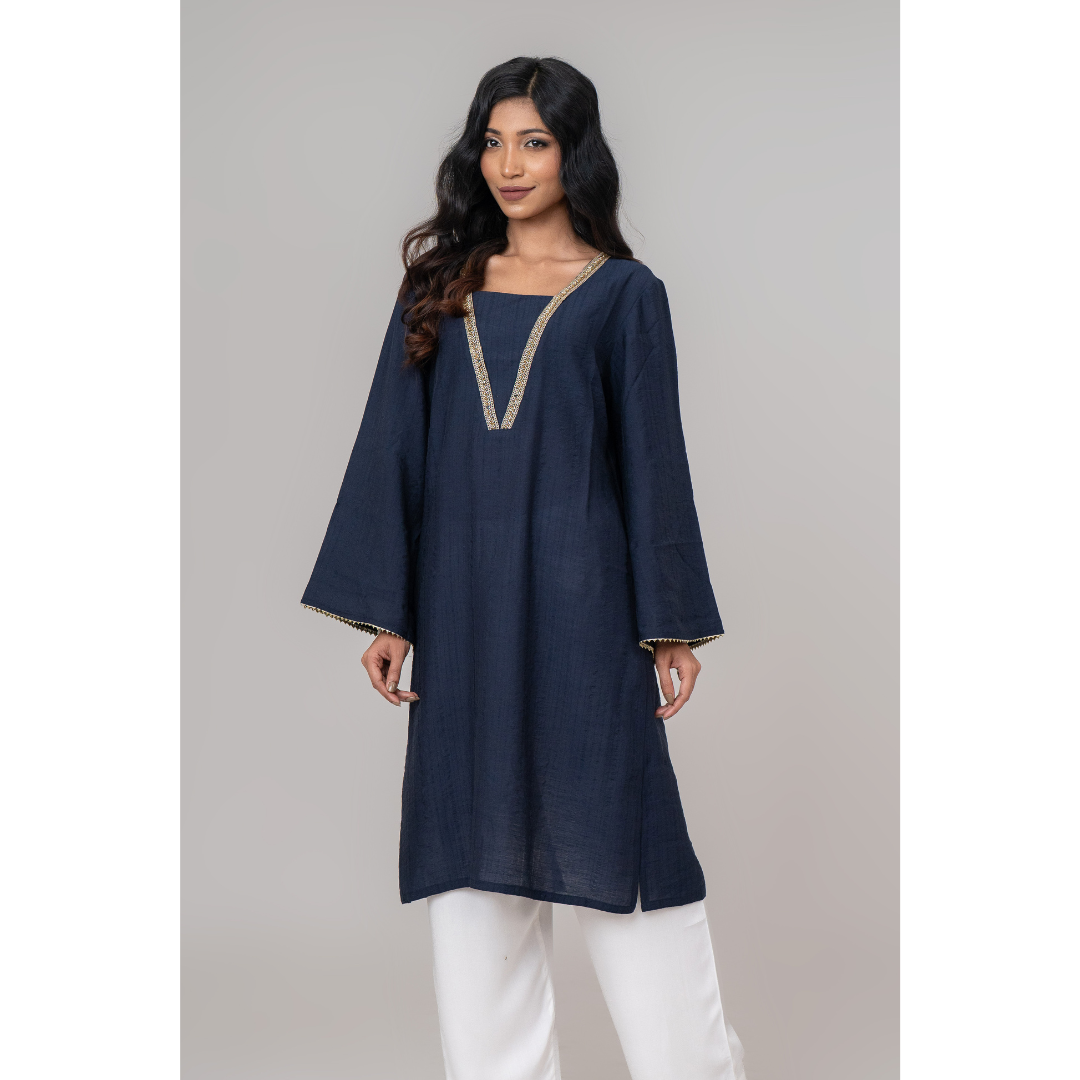 Women's V Kurti Navy