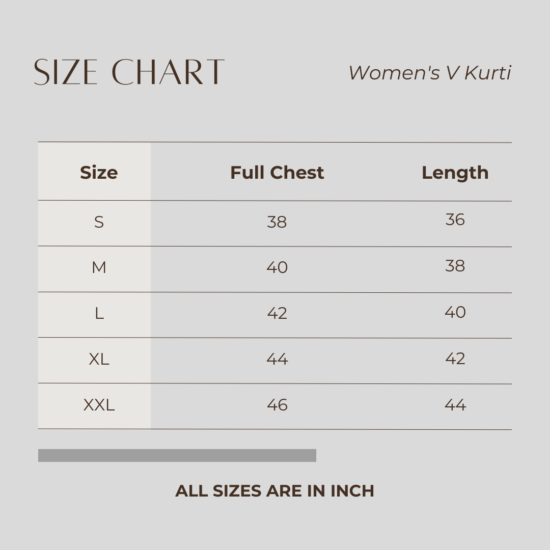 Women's V Kurti Navy