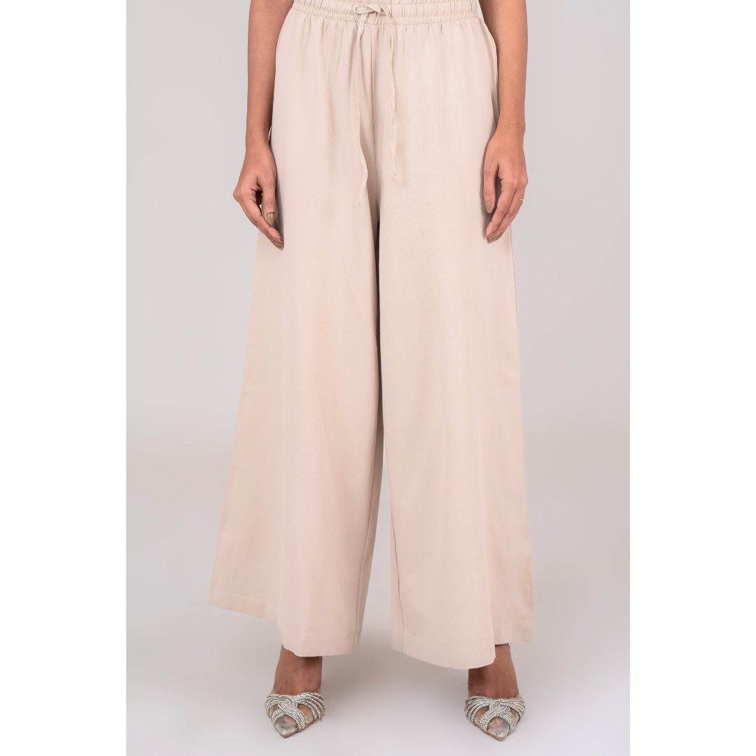 Women's Wide Leg Pant Tancel Cream