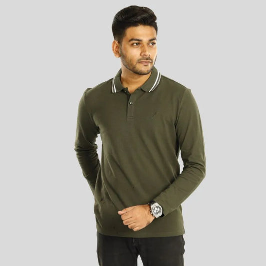 Full Sleeve Polo Olive