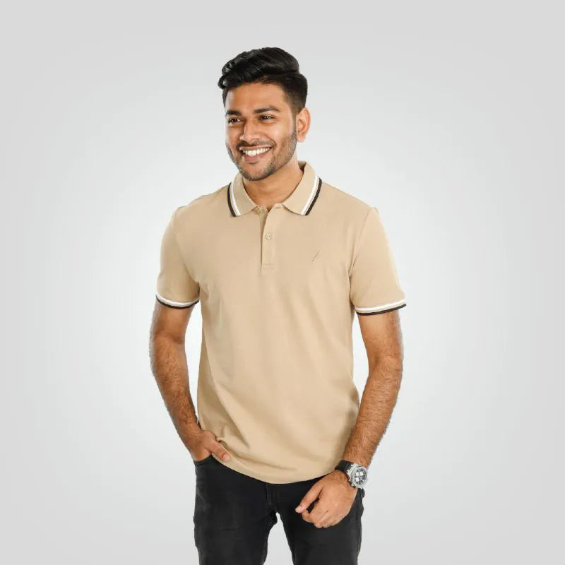 Men's Standard Polo (Beige)