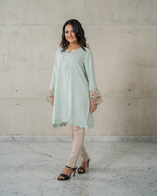 Women's Cashmilon Kurti (Mint)