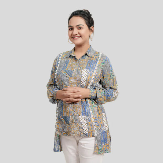 Women's Multi Linen Shirt M-1