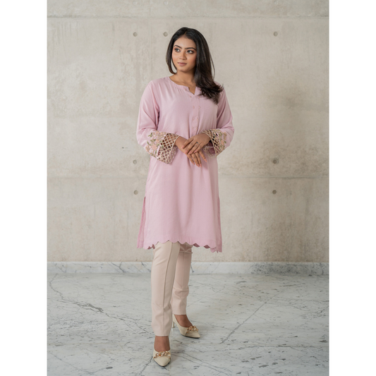 Women's Cashmilon Kurti (Pink)