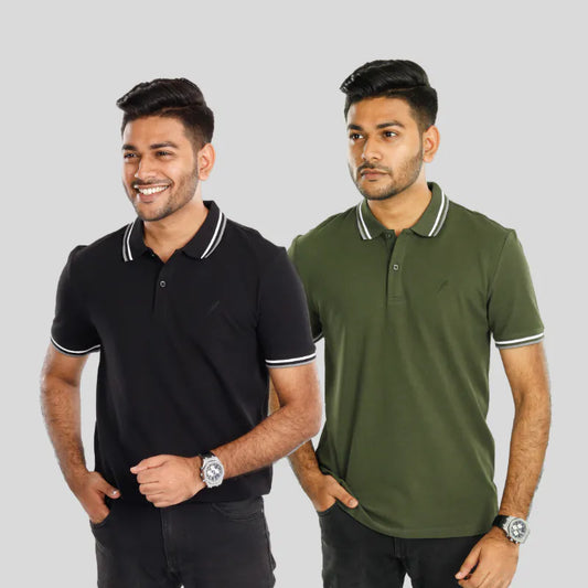 Standard Polo (Black + Olive)