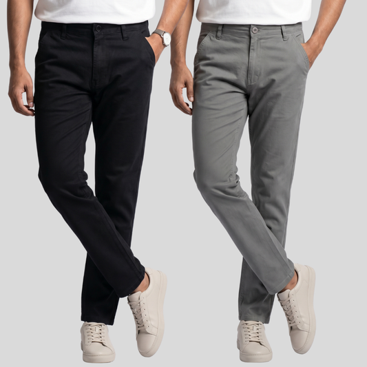 Everyday Chino (Black & Dark Gray)