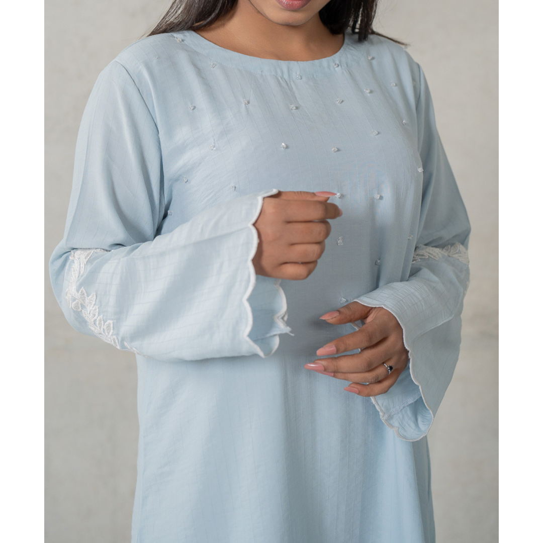 Women's Cashmilon Kurti (Dust Blue)