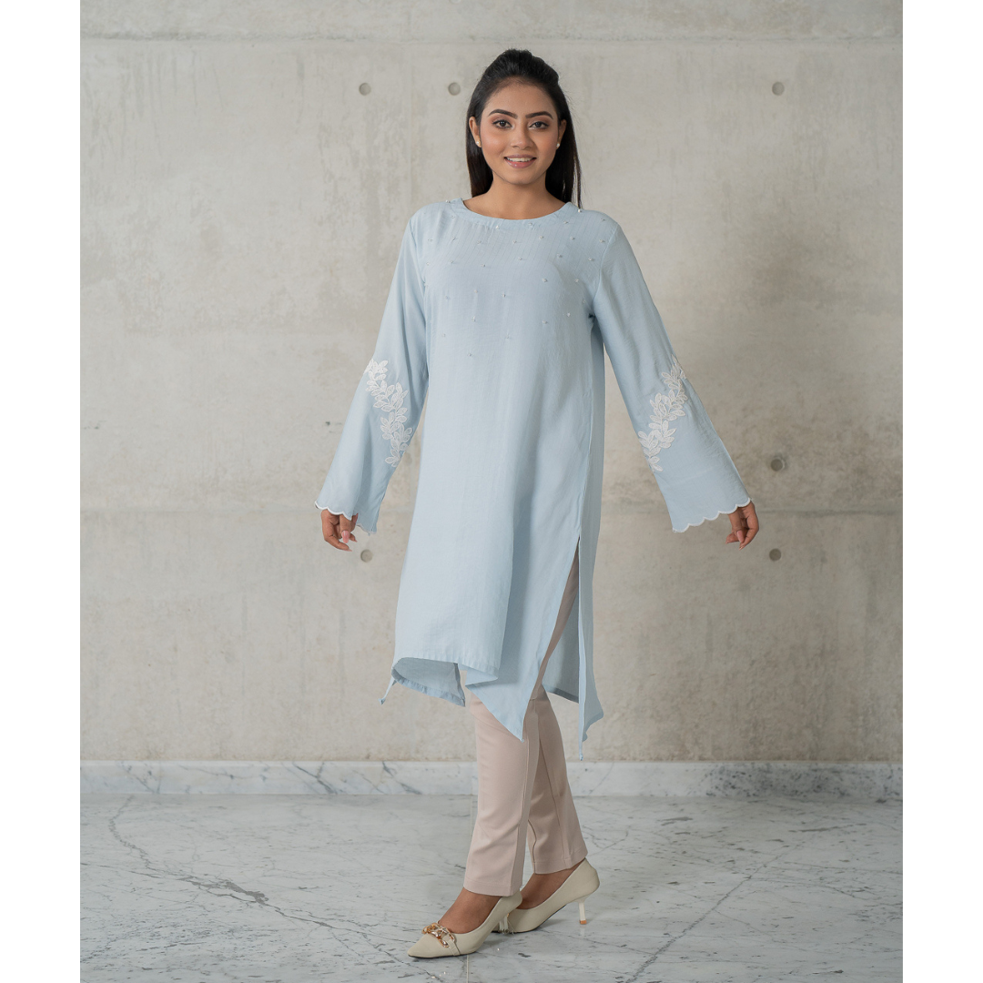 Women's Cashmilon Kurti (Dust Blue)