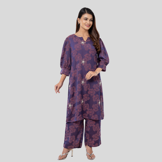 AOP Karchupi Co-Ord D Purple