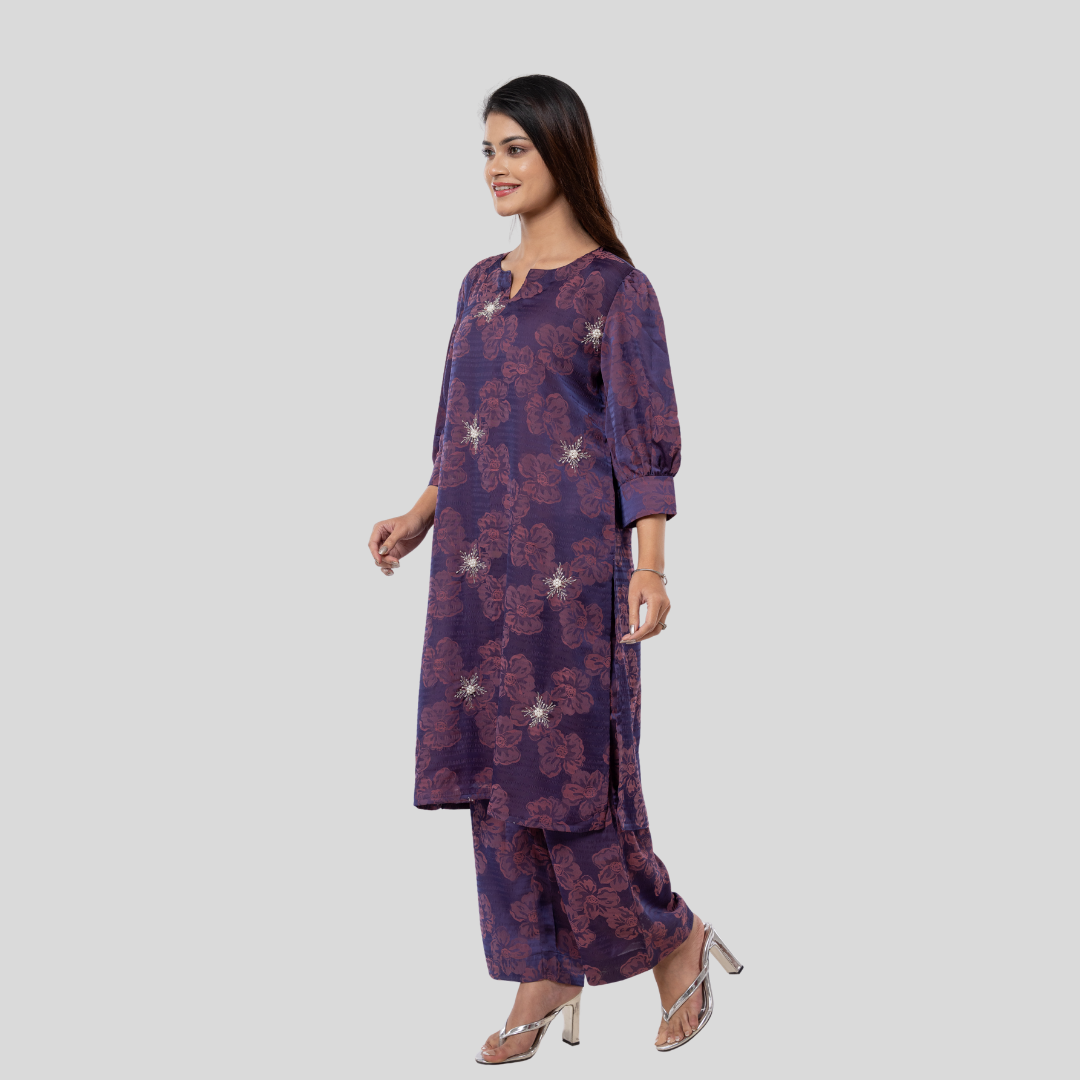 AOP Karchupi Co-Ord D Purple