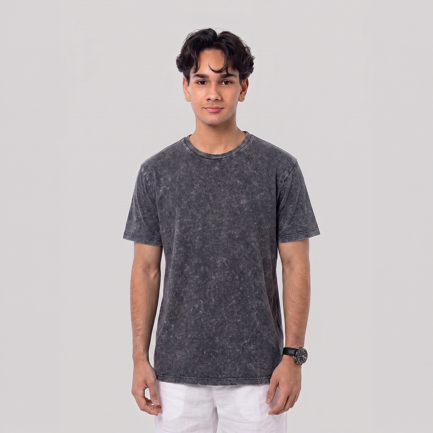 Acid Wash Tee Charcoal Grey