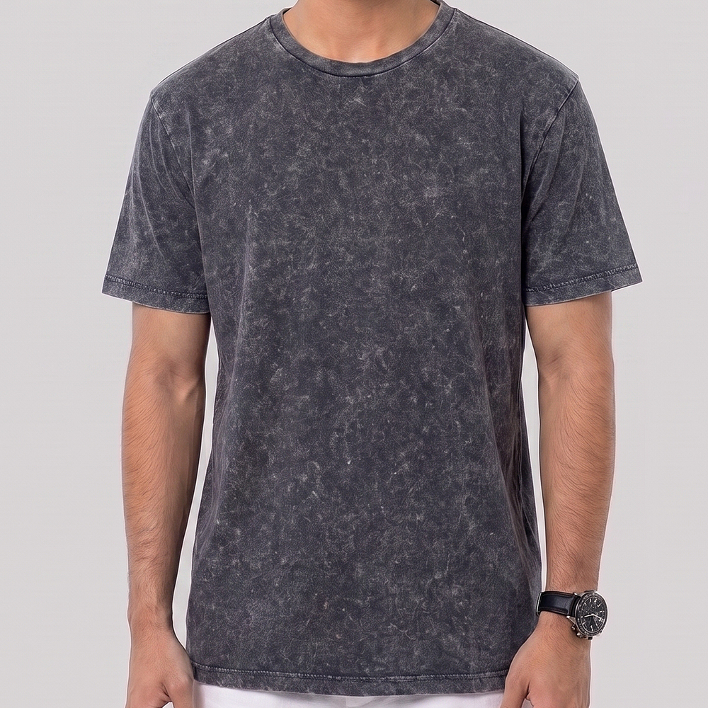 Acid Wash Tee Charcoal Grey