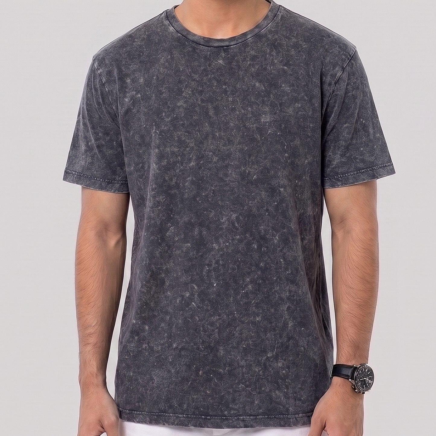 Acid Wash Tee Charcoal Grey