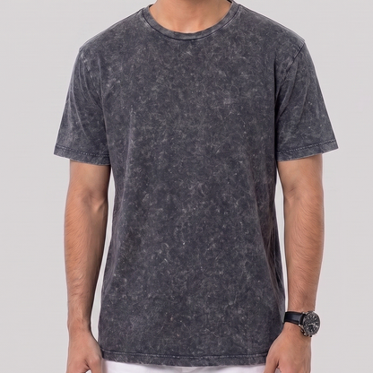 Acid Wash Tee Charcoal Grey
