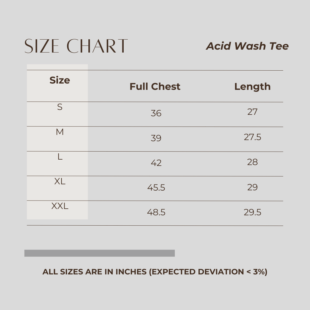 Acid Wash Tee Charcoal Grey