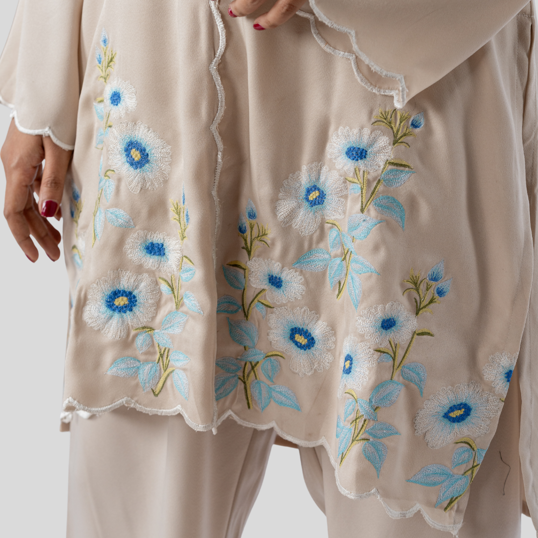 Blueberry Co-ord Set Light Beige