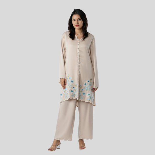 Blueberry Co-ord Set Light Beige