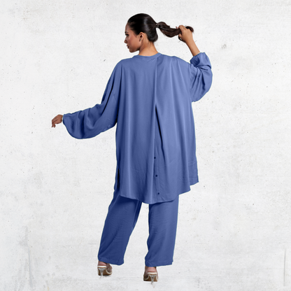 Button Co-Ord Set (Blue)