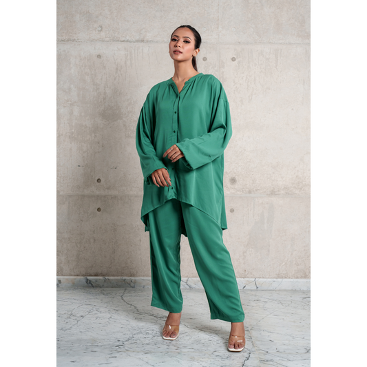 Button Co-Ord Set (Green)