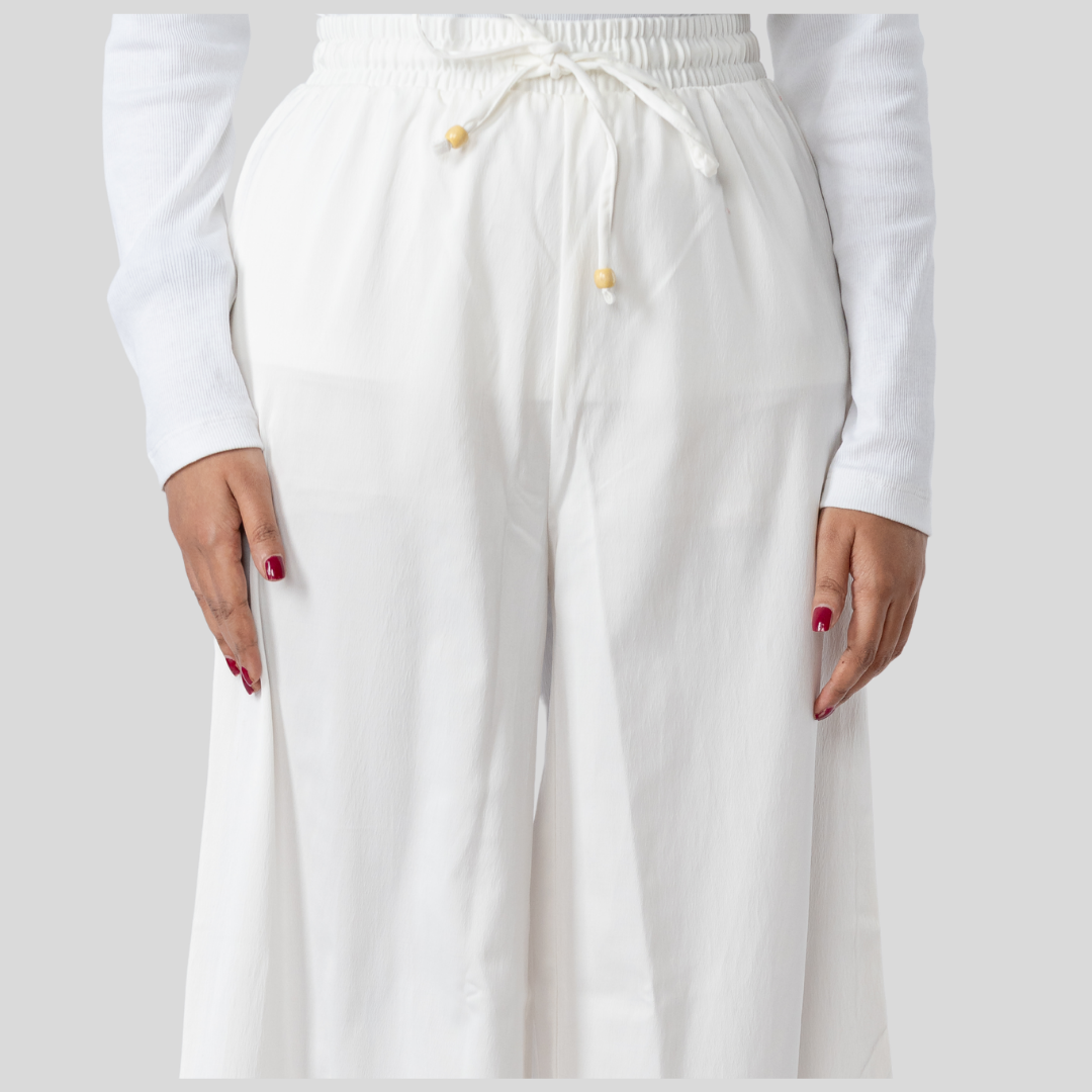 CVC Wide Leg Pant White