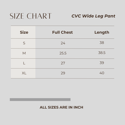 CVC Wide Leg Pant Beige