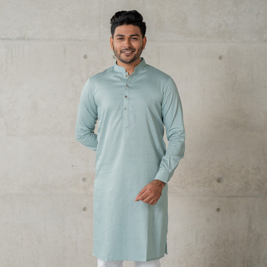 Men's Cotton Panjabi 03 (Mint)