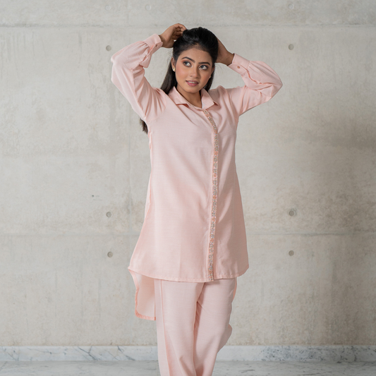 Women's Remi Cotton Co-Ord Set (Blush)