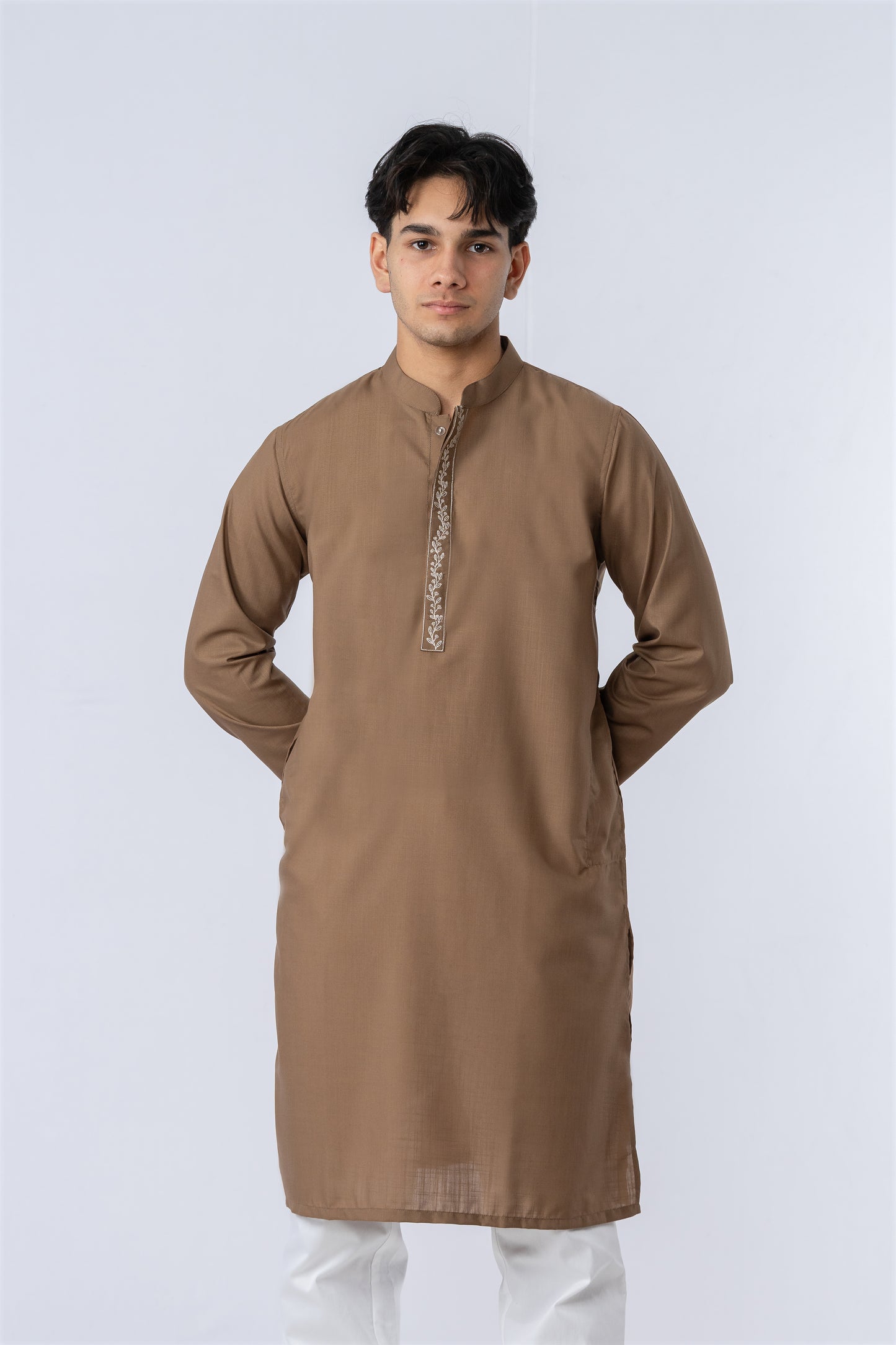 Tencel EMB Panjabi Khaki