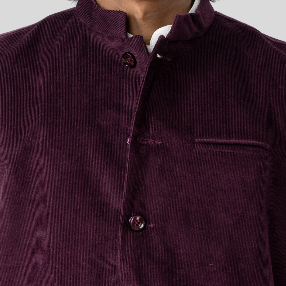 Men's Cord Waistcoat Wine