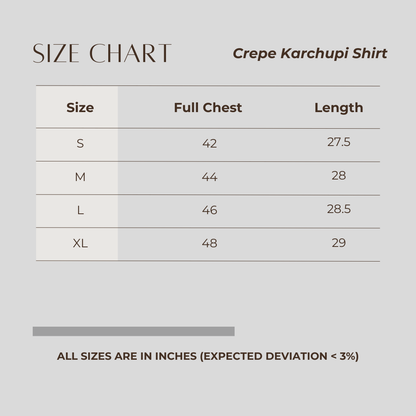 Crepe Karchupi Shirt White