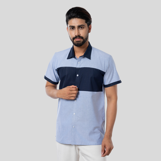 Cut & Sew Casual Shirt Navy