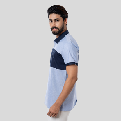 Cut & Sew Casual Shirt Navy