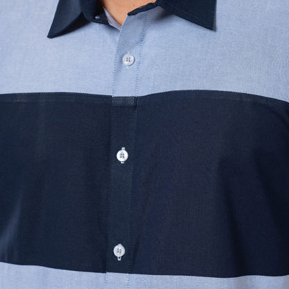Cut & Sew Casual Shirt Navy