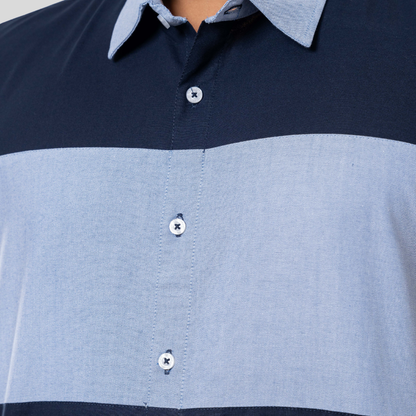 Cut & Sew Casual Shirt Sky