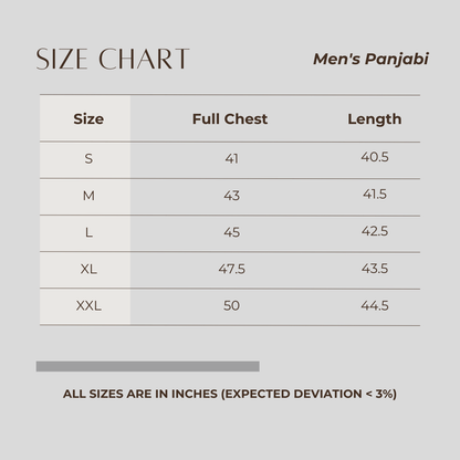 Men's Panjabi AOP Green