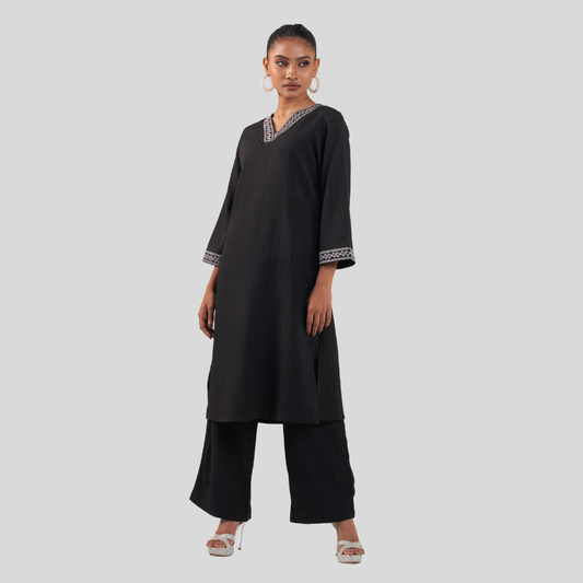 EMB Co-Ord Black