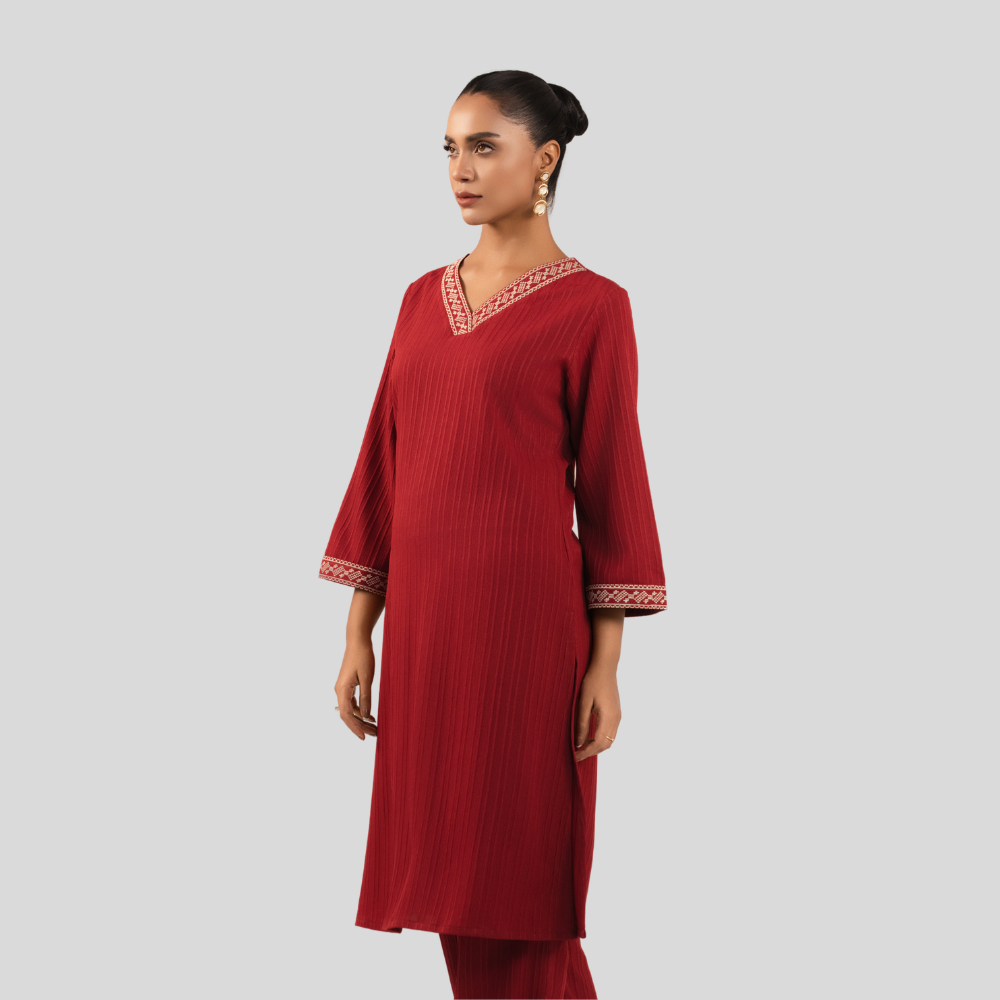 EMB Co-Ord Maroon