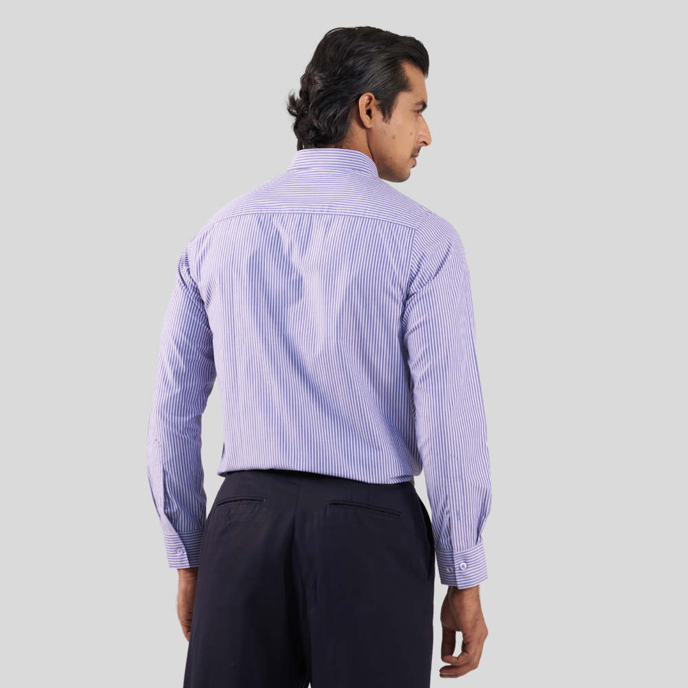 Men's Casual Shirt Blue & W