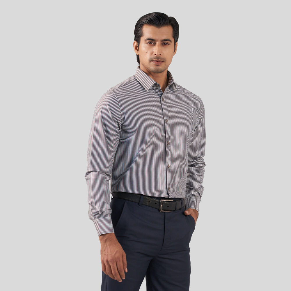 Men's Casual Shirt Indigo & W