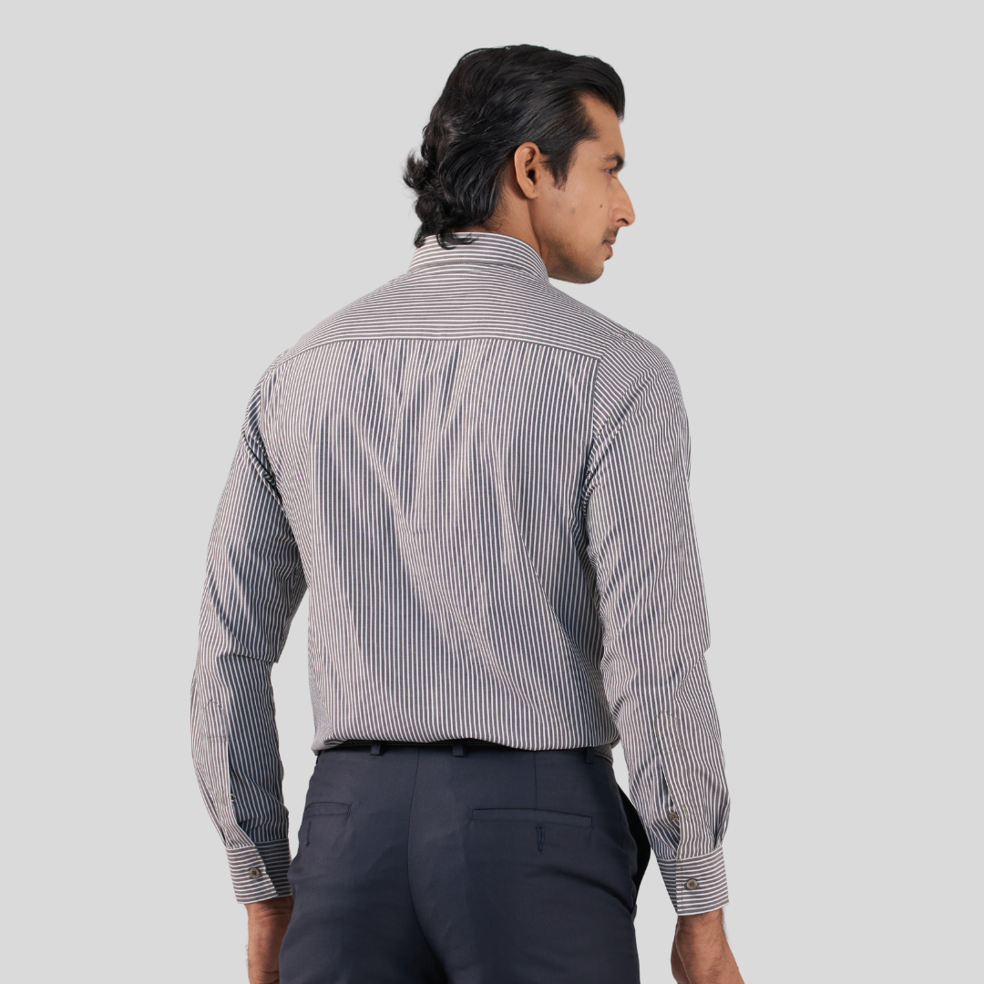 Men's Casual Shirt Charcoal & W